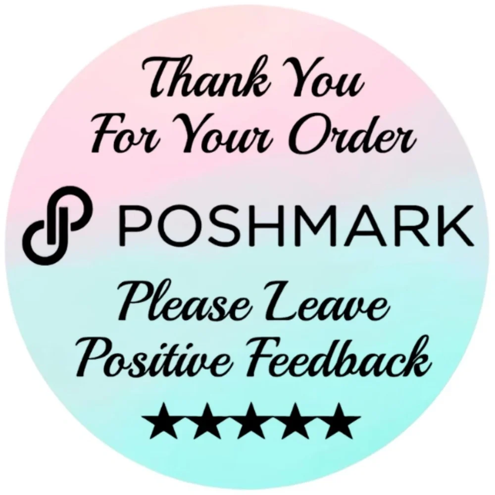 Thank You For Your Poshmark Purchase Labels Stickers 12 colors to choose from